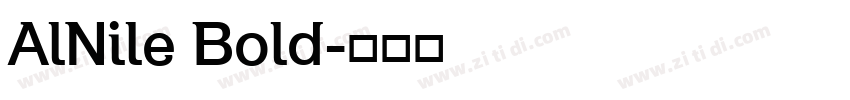 AlNile Bold字体转换